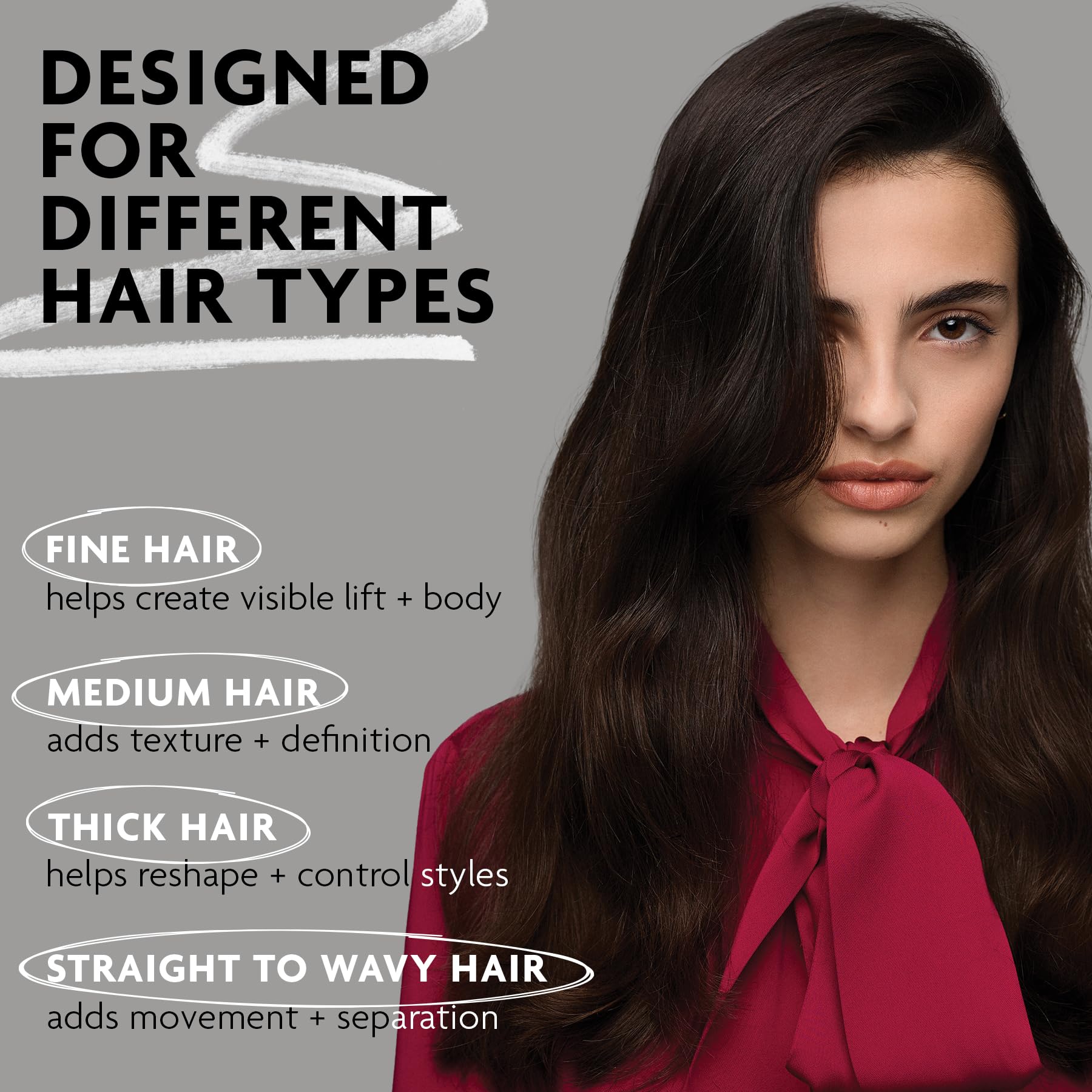 R+Co DALLAS before and after hair comparison illustrating increased volume benefit