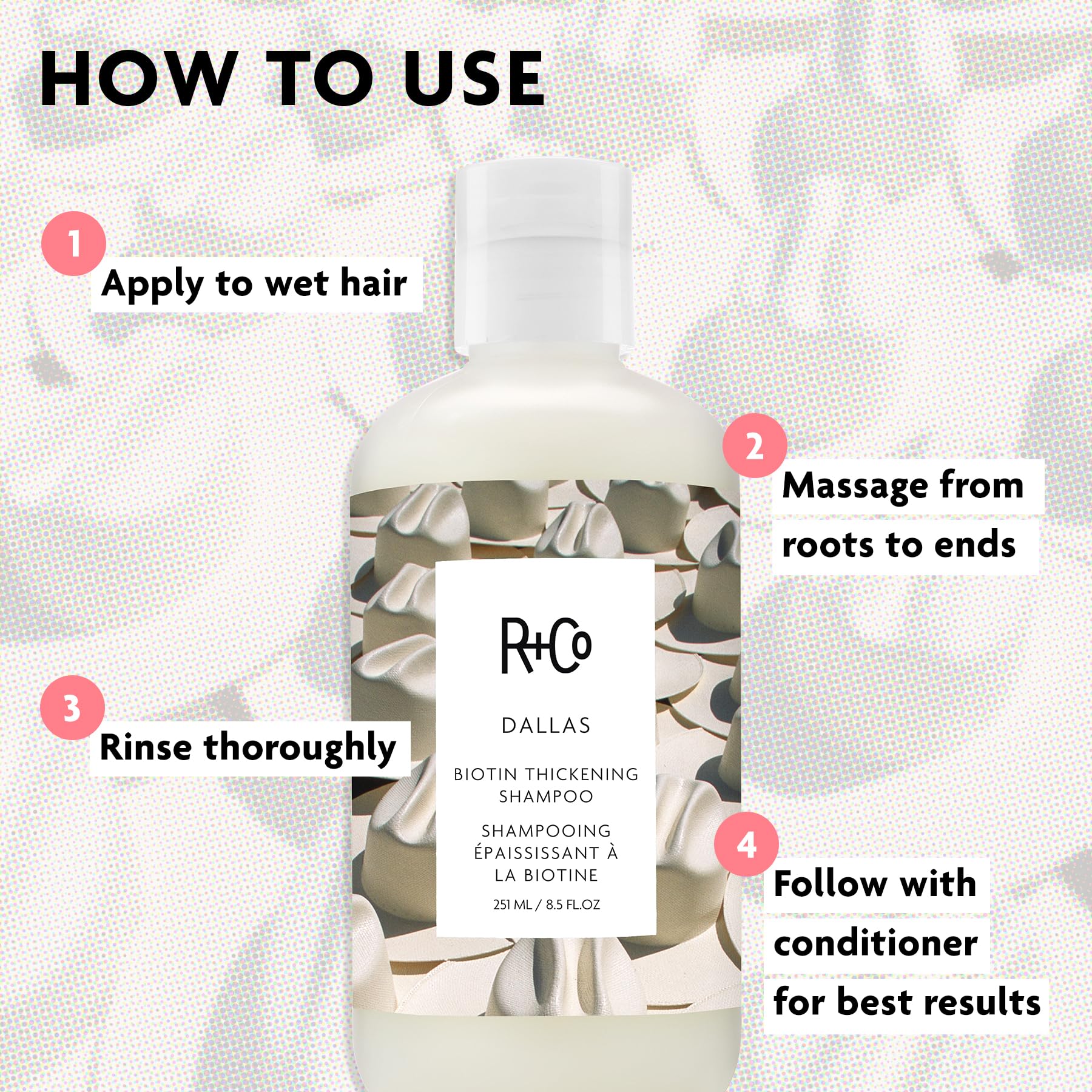 R+Co DALLAS with coconut and loquat elements showing nourishing ingredient benefit