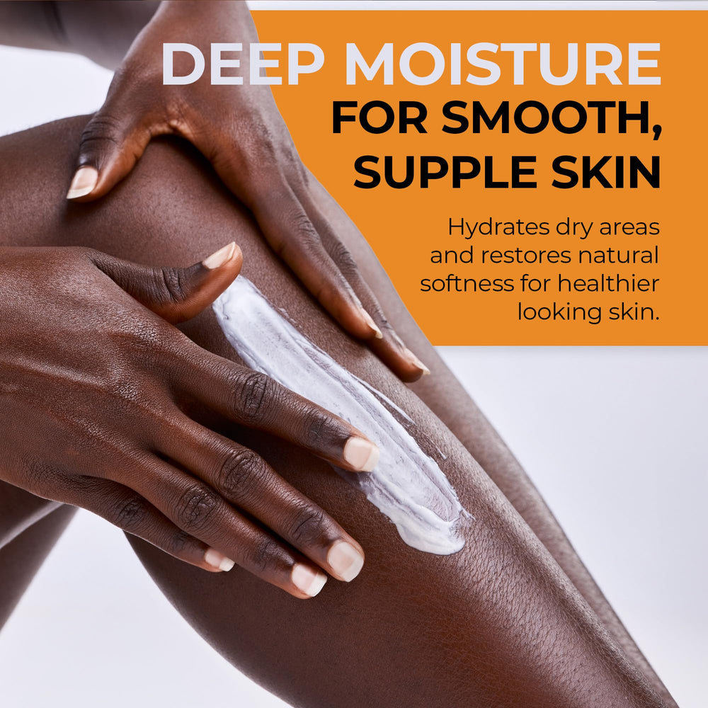 RA COSMETICS smoothing butter on elbows and knees showing hydration benefit