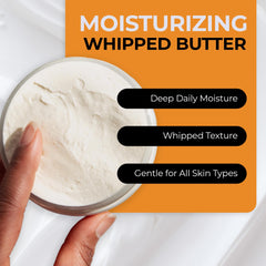 RA COSMETICS close-up texture of whipped shea butter showing airy, melt-on-skin benefit