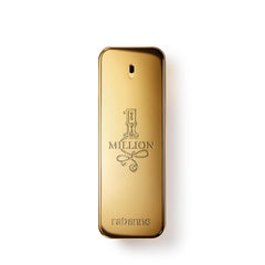 Rabanne 1 Million front bottle showing gold ingot design and luxurious appeal