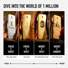 Rabanne 1 Million side profile with cap showing solid designer construction benefit
