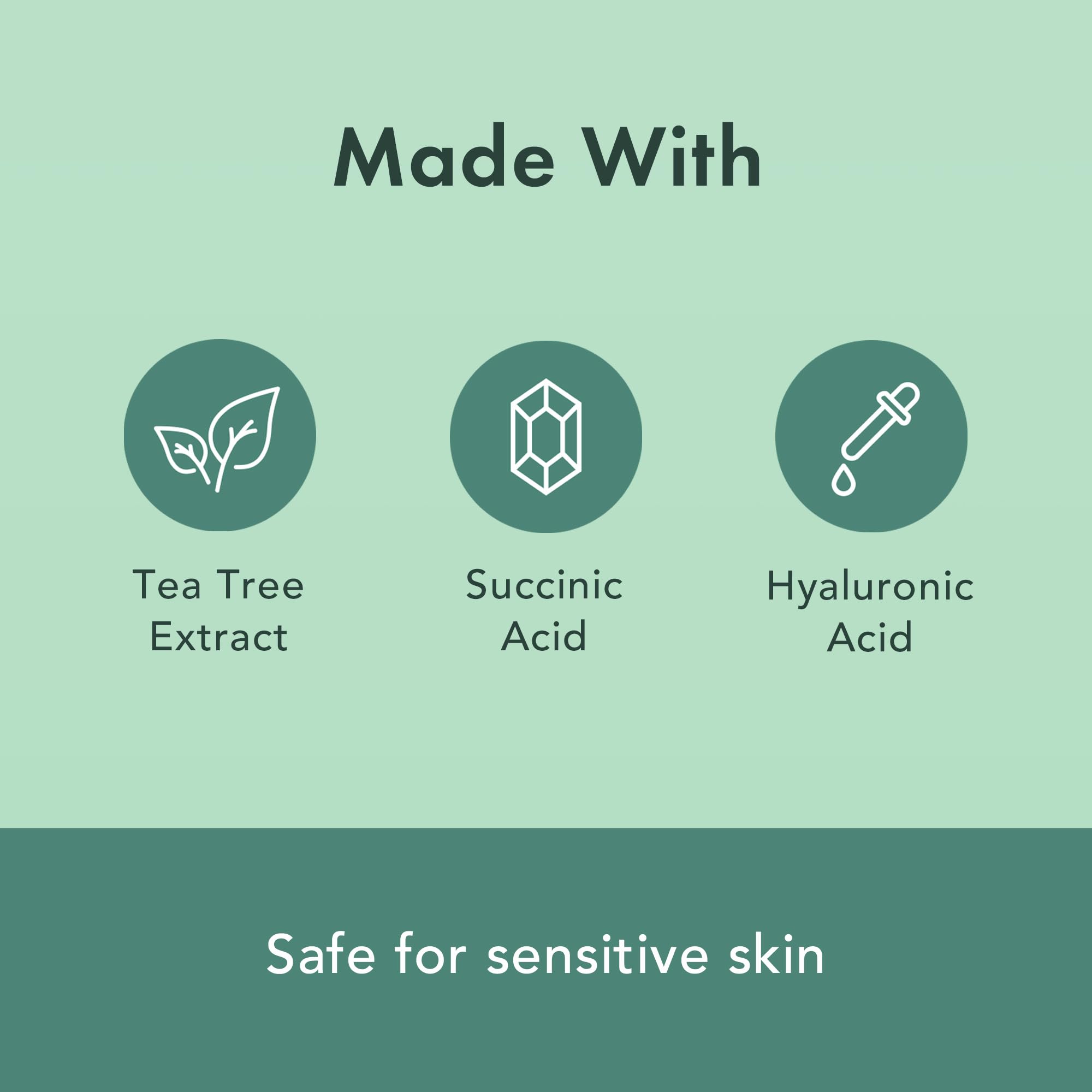 Rael ingredients label detail featuring botanical extracts and gentle actives benefit