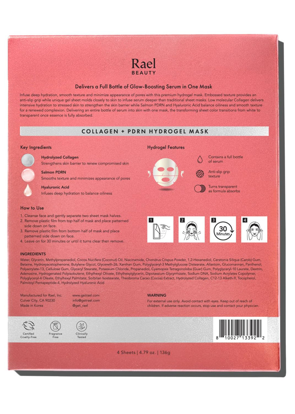 Rael four-pack layout displaying all masks to show value and convenience