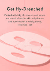 Rael open mask on tray highlighting thin hydrogel sheet for absorption