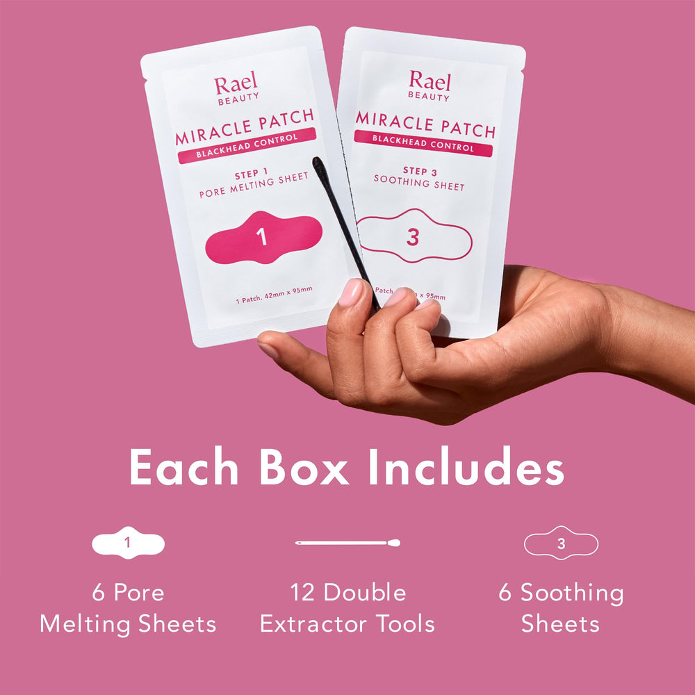 Rael opened tray displaying individual sheets and cotton swab for easy use