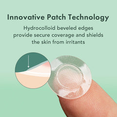 Rael patch applied on cheek demonstrating discreet protection and security
