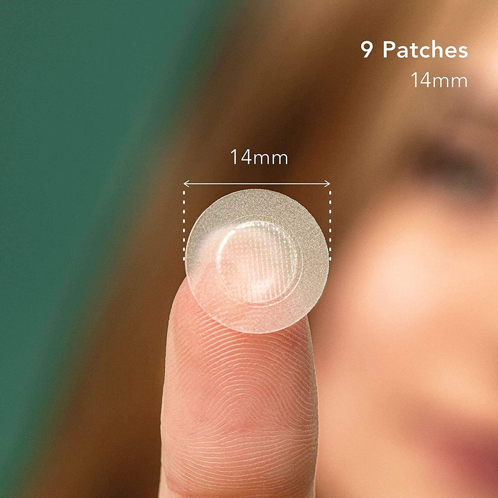Rael patch under light makeup for near-invisible concealment