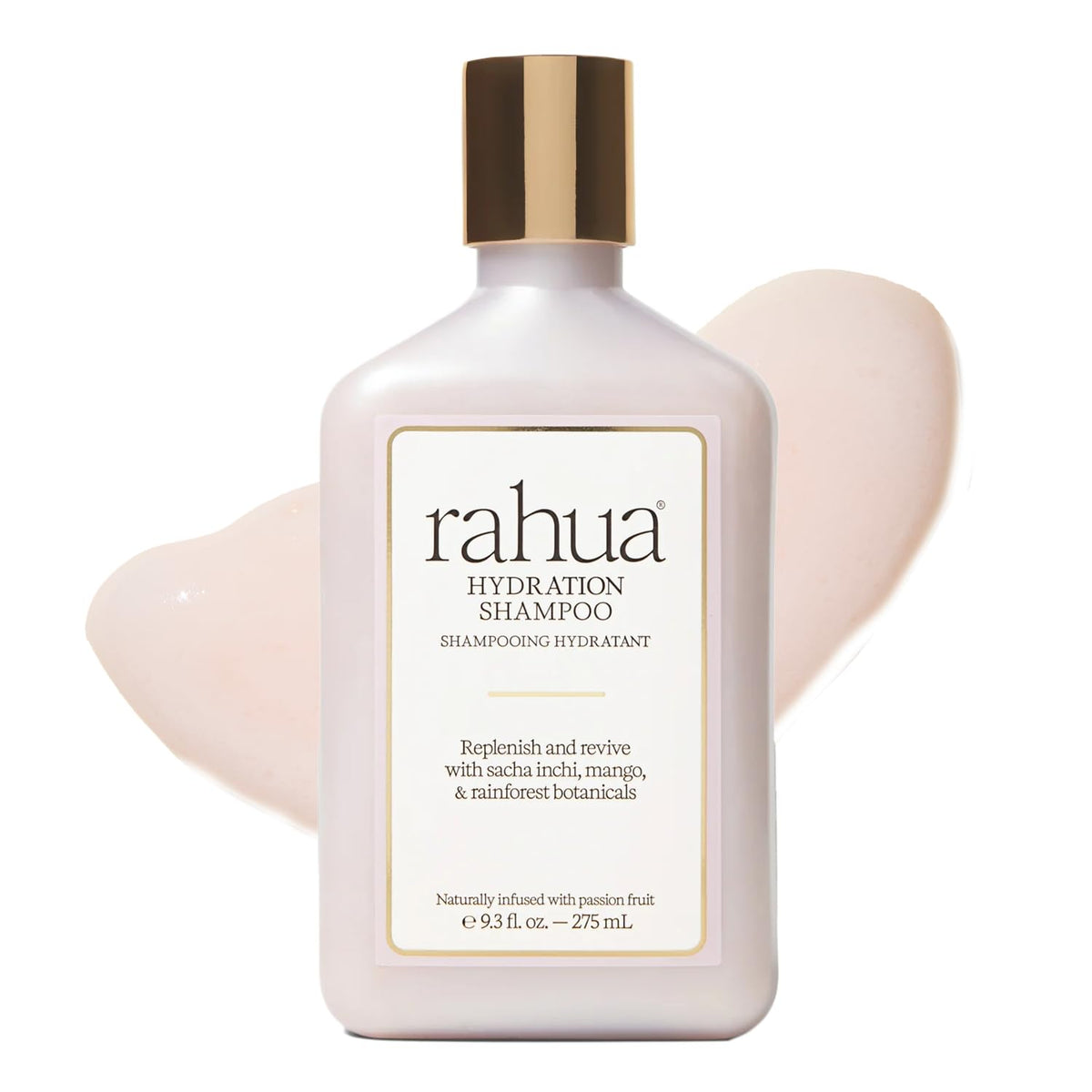 Rahua hydration shampoo front bottle showing clean design and premium look