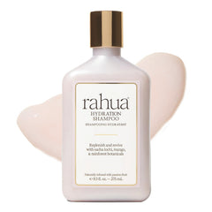 Rahua hydration shampoo front bottle showing clean design and premium look