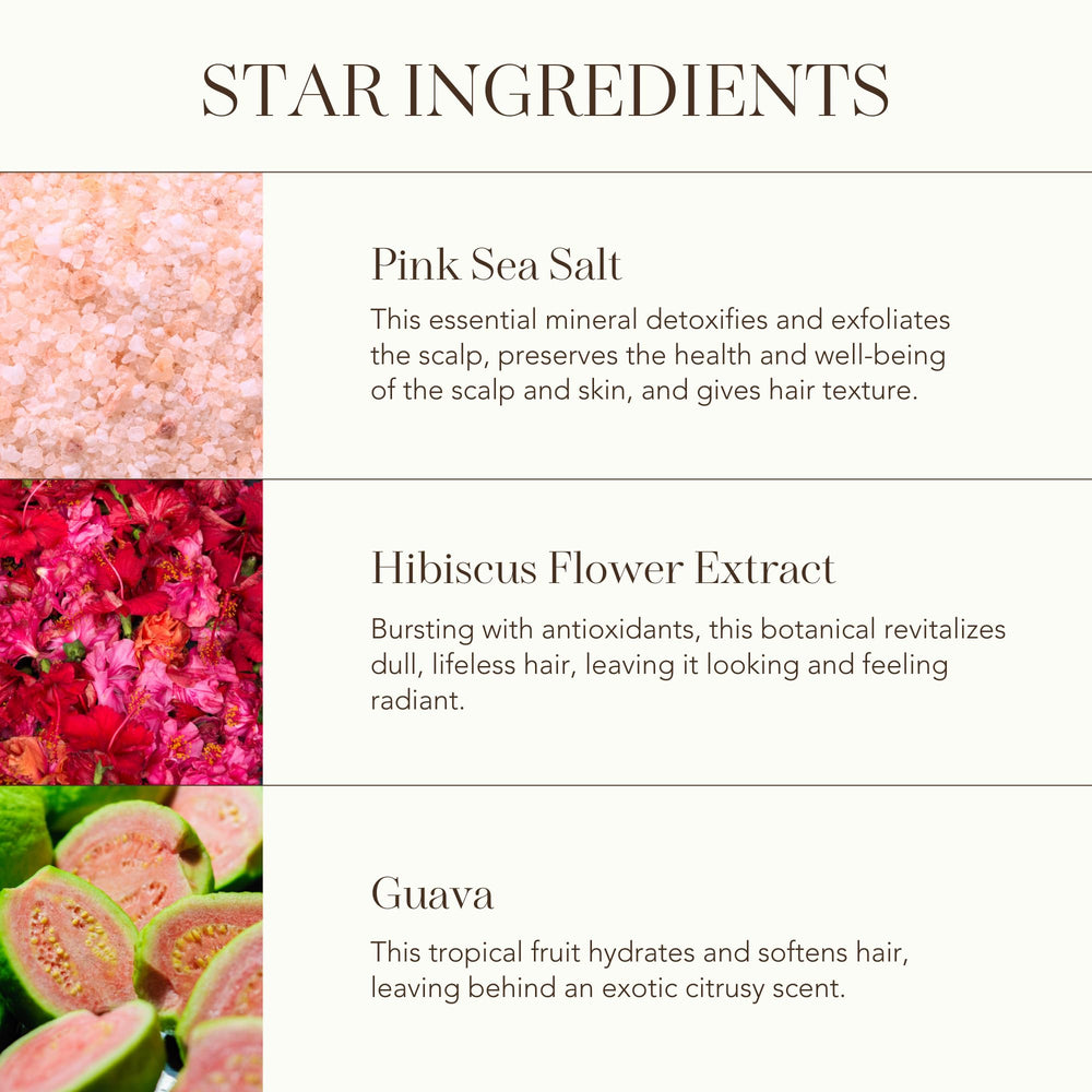 Rahua pink sea salt texture closeup highlighting natural minerals