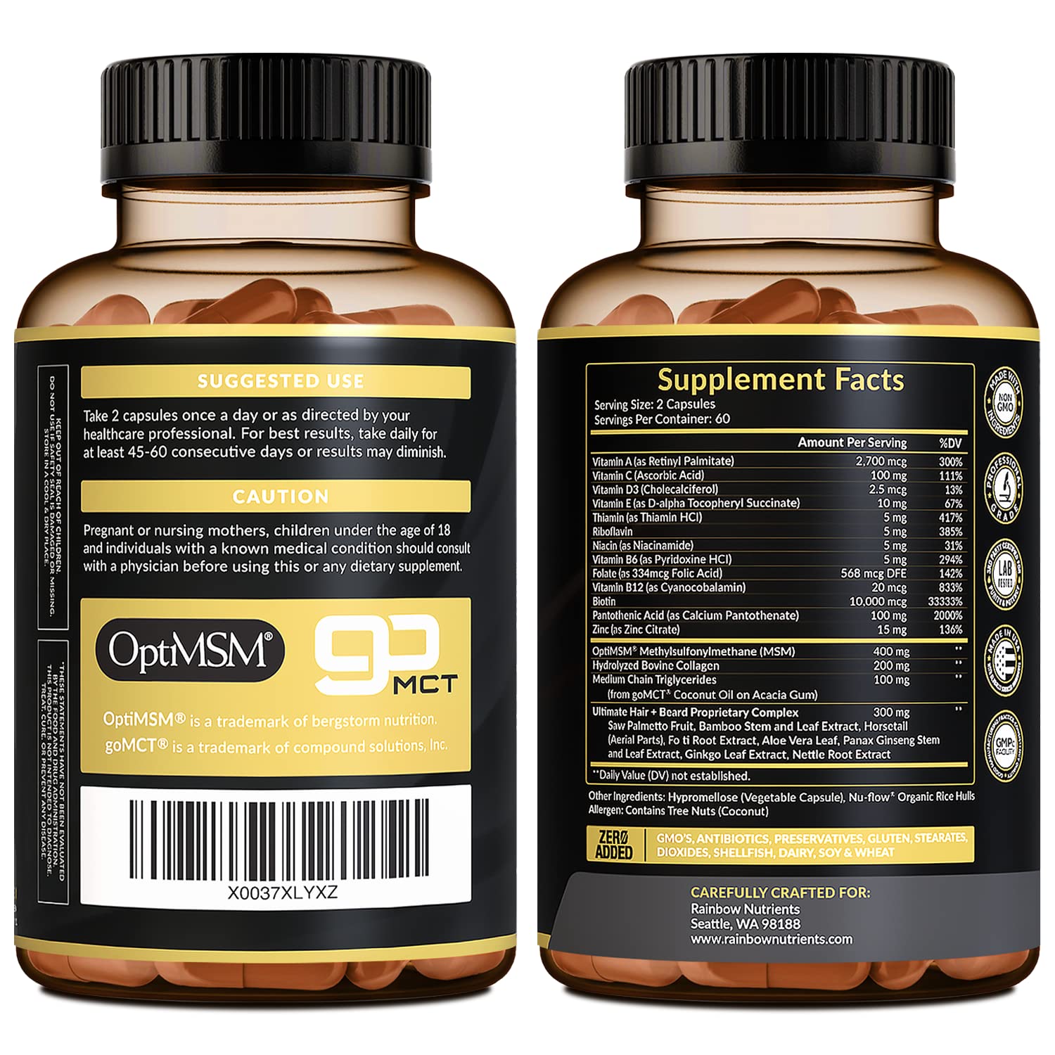 Rainbow Nutrients lifestyle shot of bearded man showing improved texture