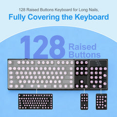 Raised Button keycaps installed on keyboard improving typing accuracy