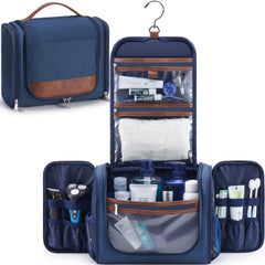 Ralnitote front view navy bag showing organized exterior pockets and elegant trim