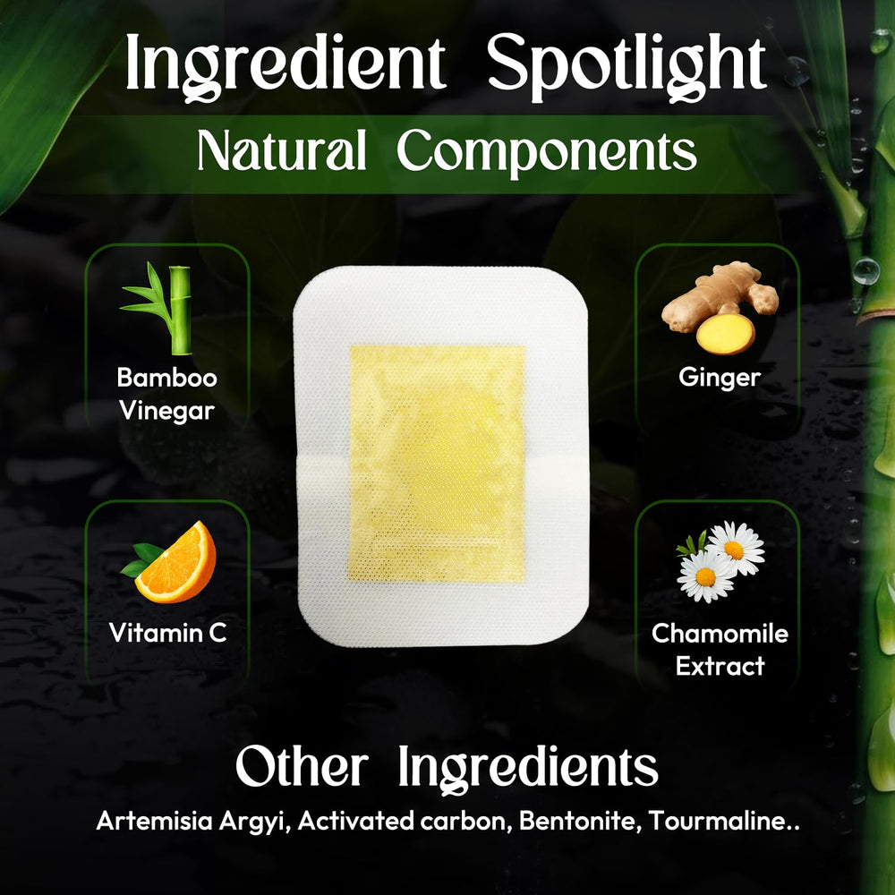 Rantherm ingredient display with bamboo and ginger visuals showing natural components benefit