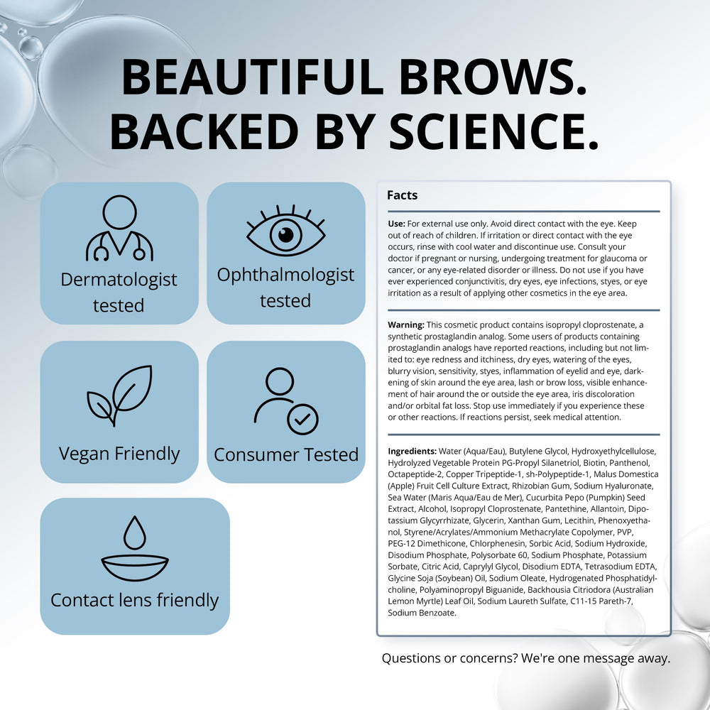RapidBrow applied along eyebrow in demo to show targeted coverage and blend
