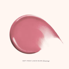 Rare Beauty blush swatch on skin showing true Encourage shade and blendability benefit