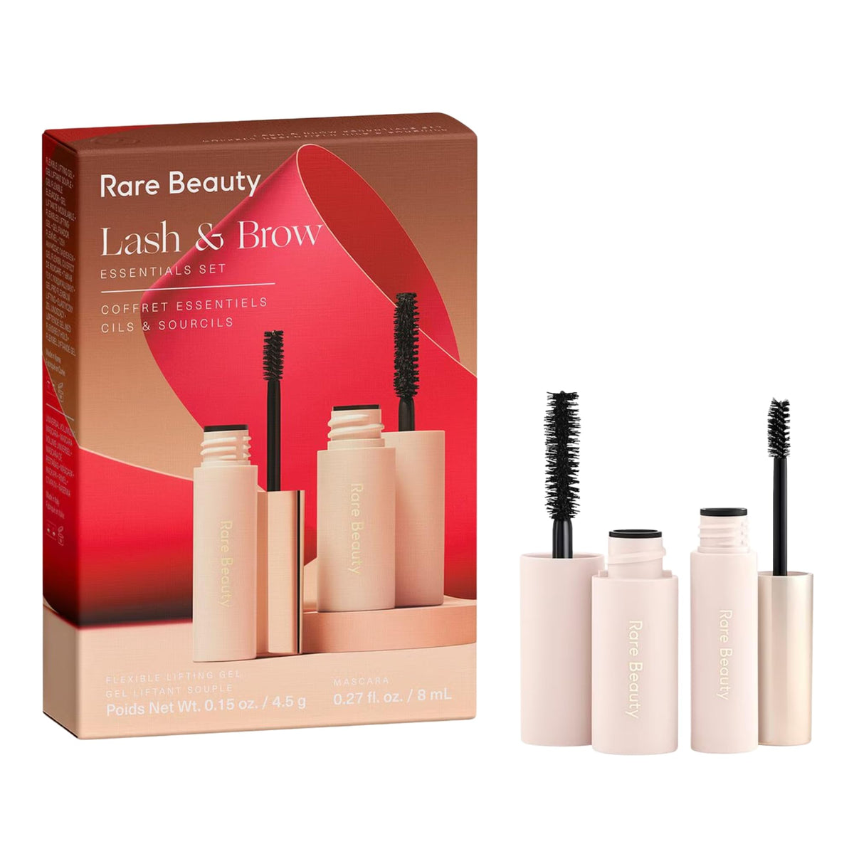 Rare Beauty front packaging showing both products and benefits
