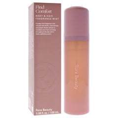 Rare Beauty mist on skin illustrating refreshing hydration and subtle scent boost