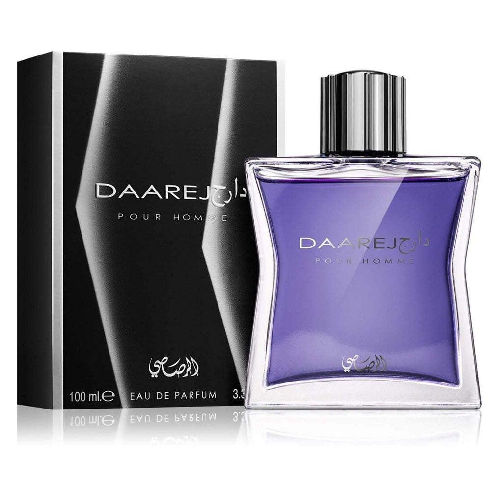 Rasasi Dareej front bottle showing sleek packaging and premium look for gifting
