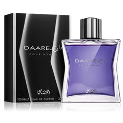 Rasasi Dareej front bottle showing sleek packaging and premium look for gifting