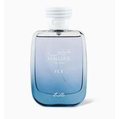 RASASI Hawas Ice spray close-up capturing mist and cold-fresh impression
