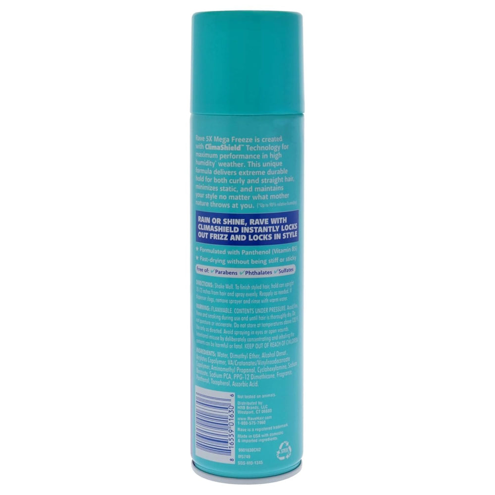 rave hairspray on bathroom counter for everyday styling convenience