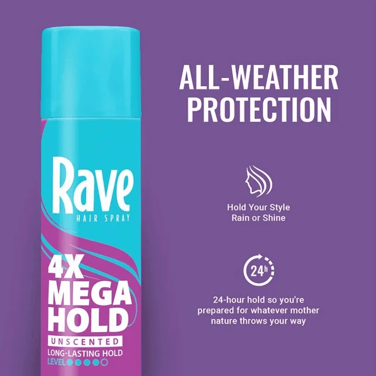 rave close-up nozzle detail illustrating smooth mist for even hold