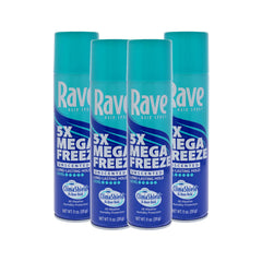 rave front packaging showing unscented extreme hold benefit