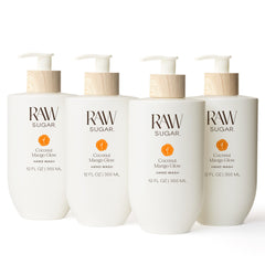 RAW SUGAR front packaging showing bottle and tropical design for visual appeal