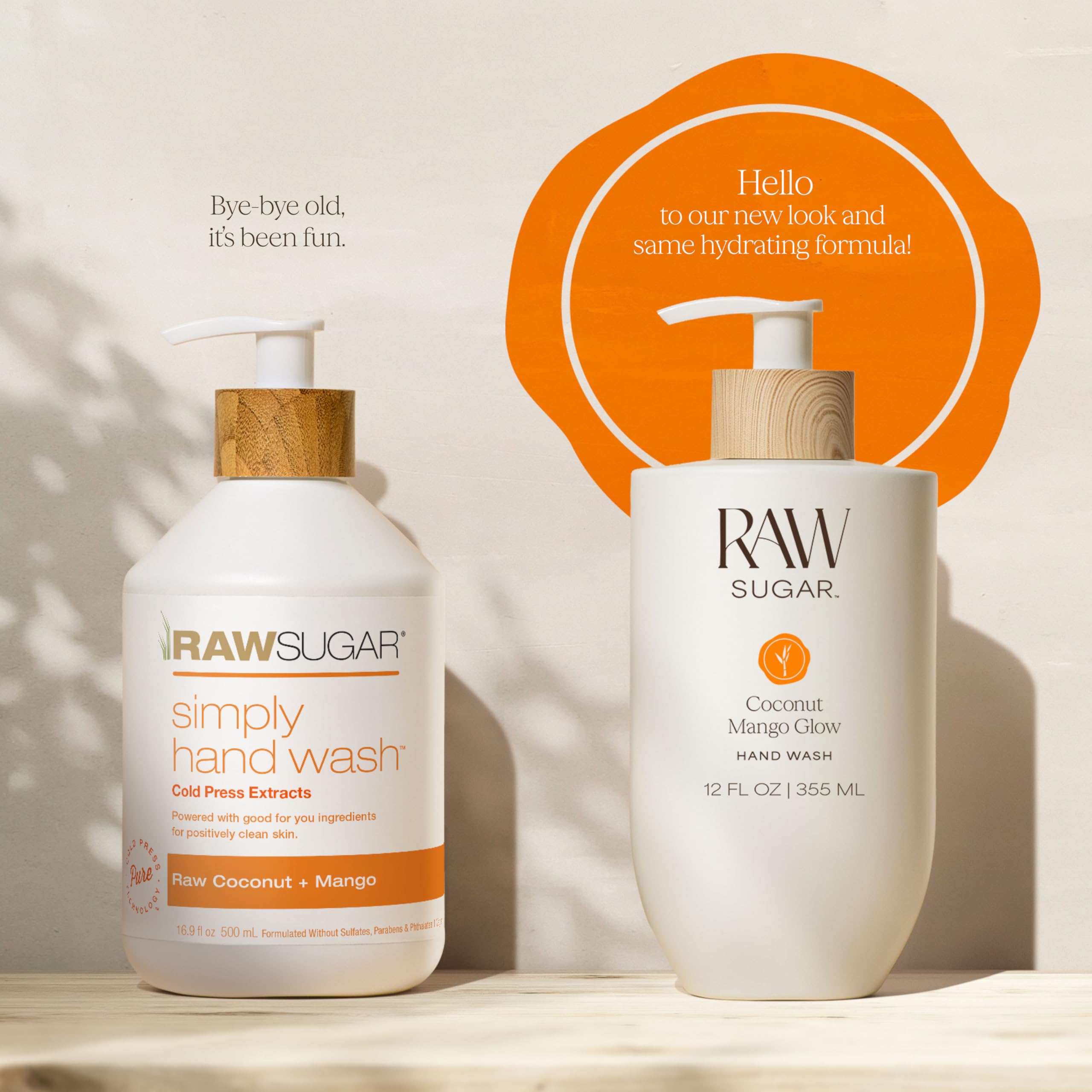 RAW SUGAR four-bottle multipack stacked to show value and convenient refills