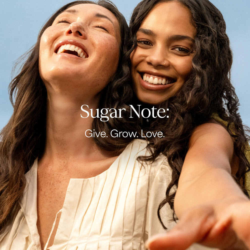 RAW SUGAR foam on hands demonstrating gentle, hydrating cleanse