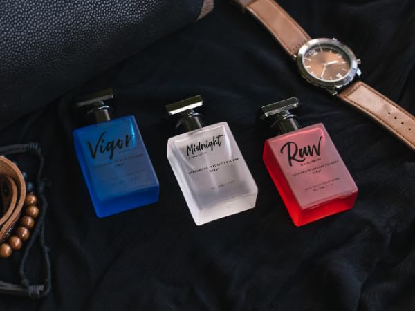 RawChemistry lifestyle shot of man wearing cologne conveying confident, polished everyday benefit