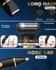 RAXMETRY being used in the shower for wet trimming, waterproof IPX7 convenience benefit