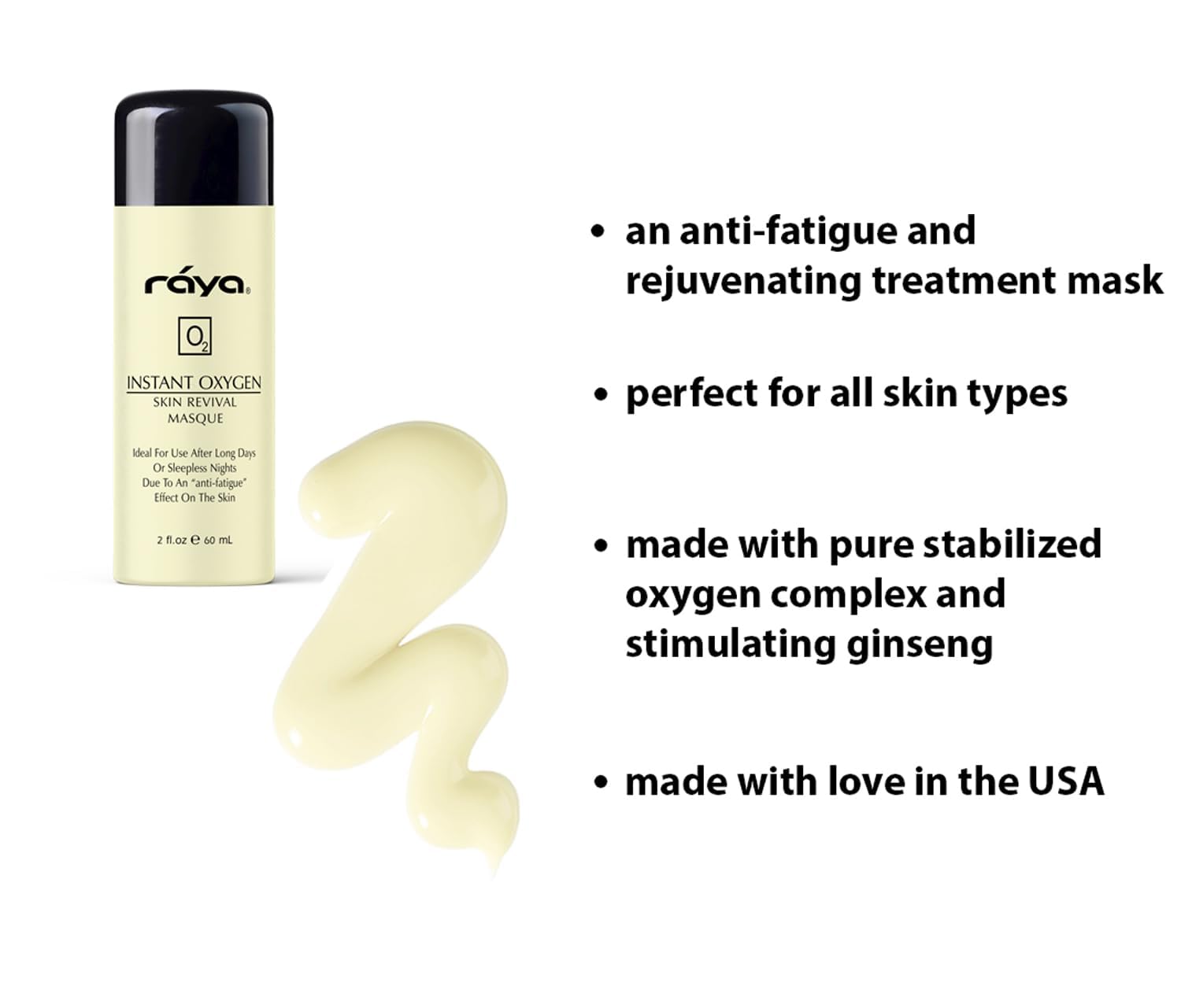 Raya masque texture close-up illustrating lightweight cream