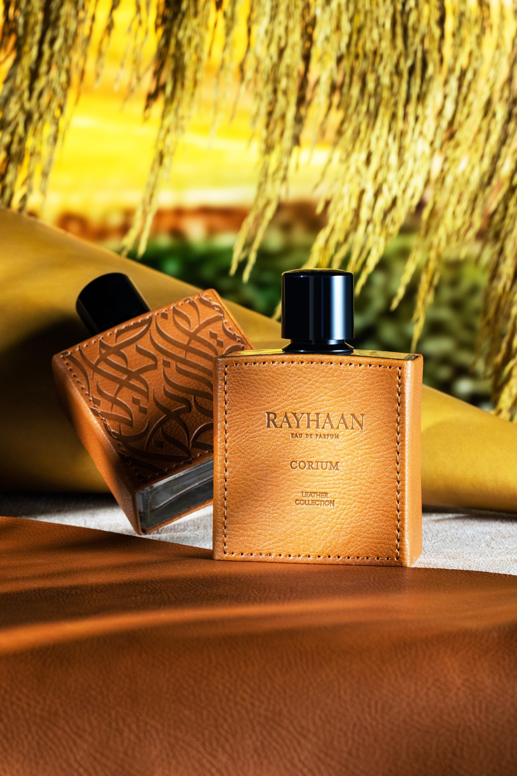 RAYHAAN Corium next to ruler showing 3.4 ounce scale and gift suitability
