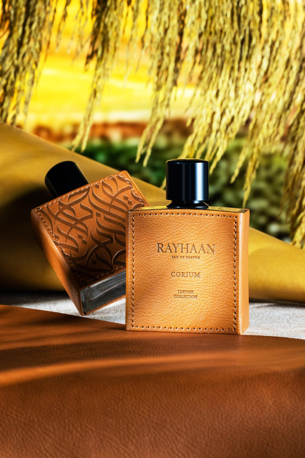 RAYHAAN Corium next to ruler showing 3.4 ounce scale and gift suitability