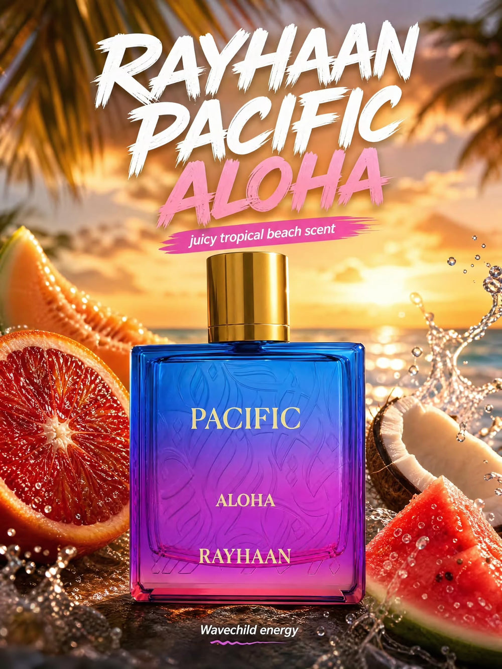 RAYHAAN lifestyle image of person wearing scent outdoors illustrating confident freshness