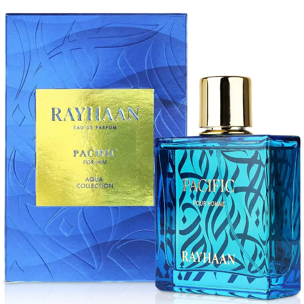 RAYHAAN Pacific close-up of bergamot and cypress notes highlighting fragrance profile