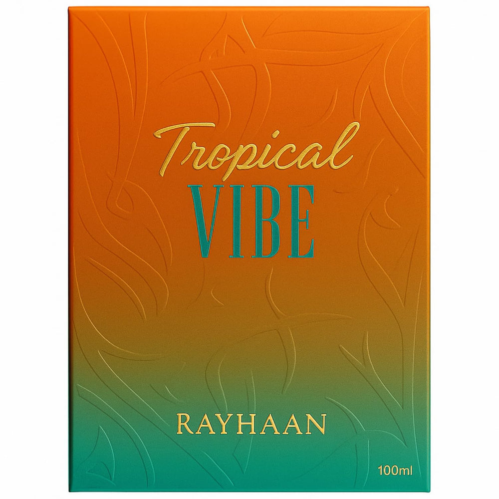 Rayhaan Tropical Vibe close-up of mango pineapple and coconut highlighting fruity heart