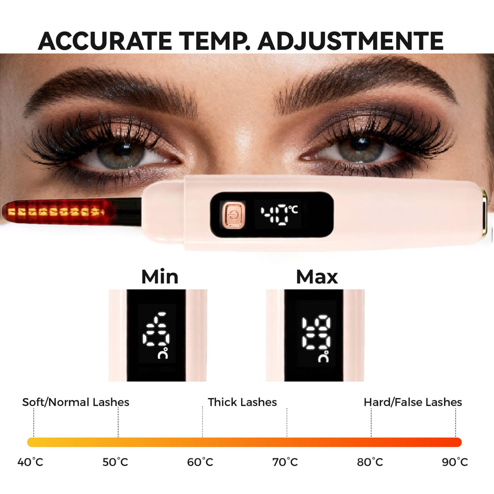 Raysino before and after lashes split image showing longer-lasting curl