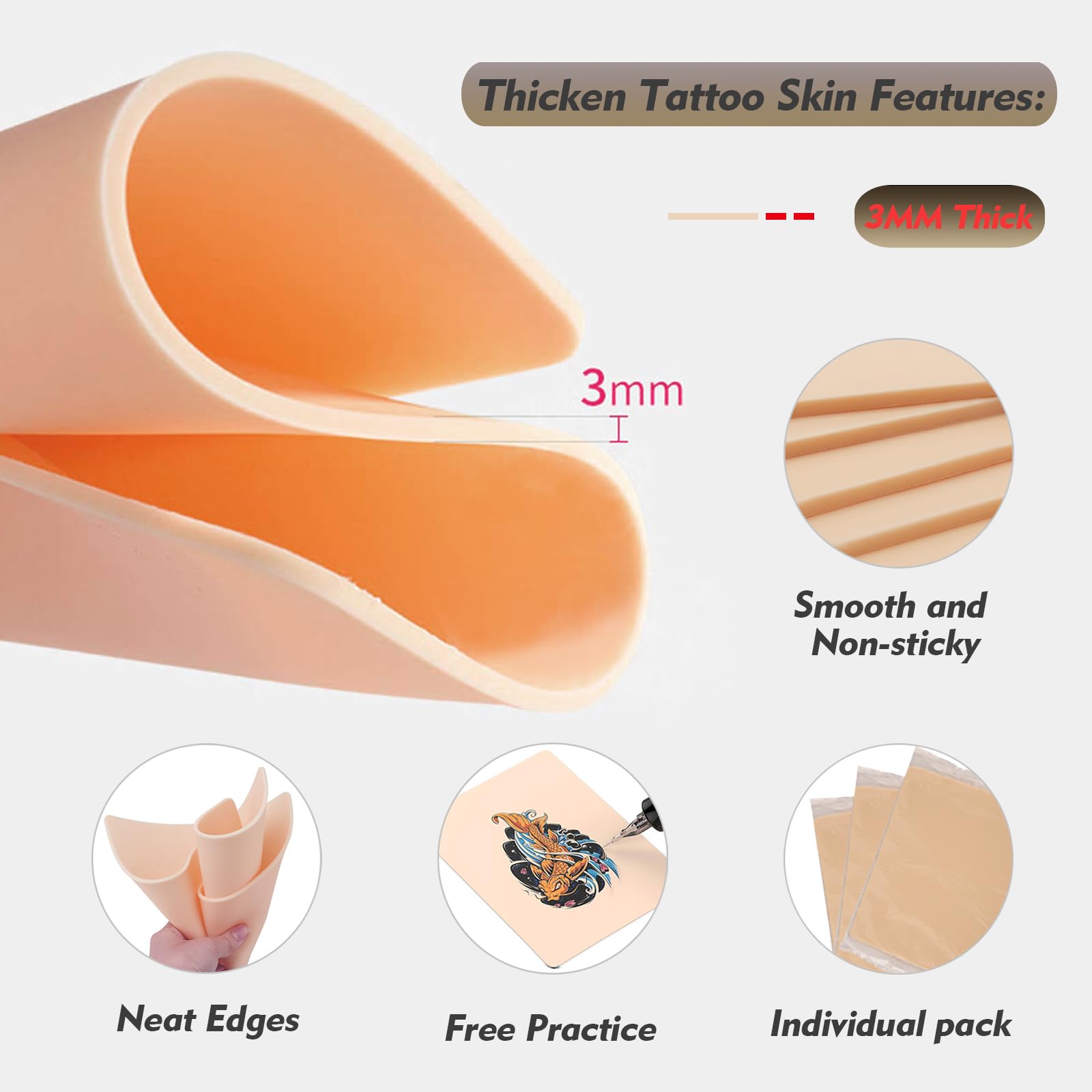 Rayyl practice skin wrapped around forearm form for contour training benefit