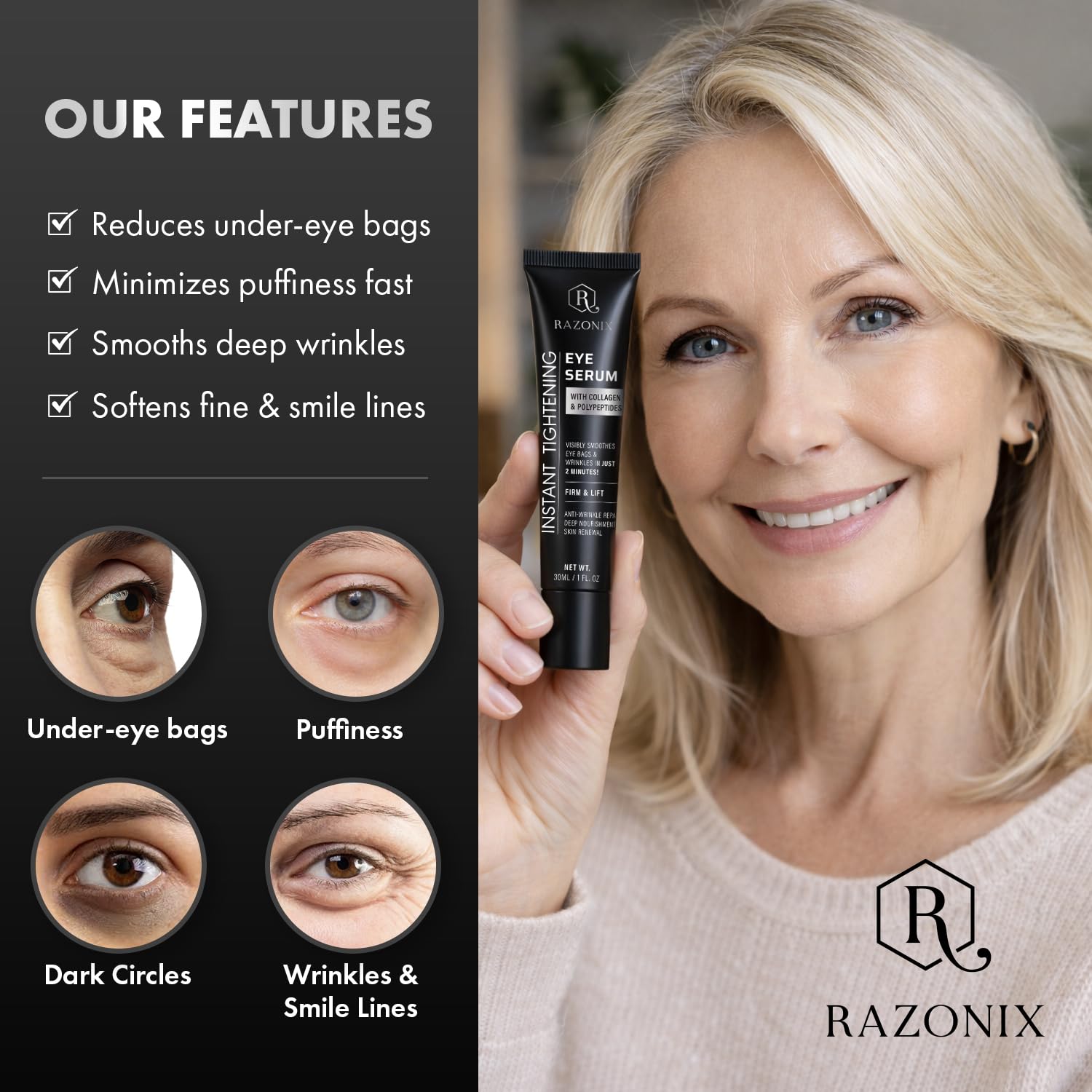 RAZONIX close-up of tube texture highlighting fast absorbing feel