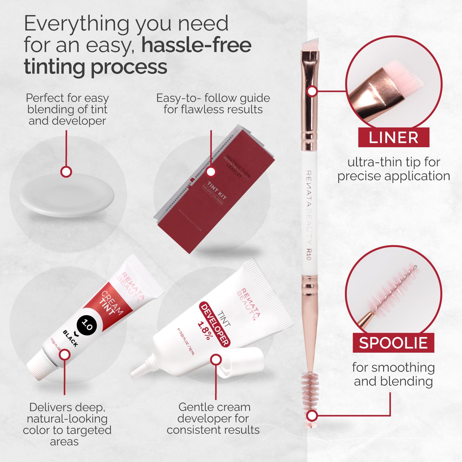 RB RENATA BEAUTY application on root area demonstrating precise coloring