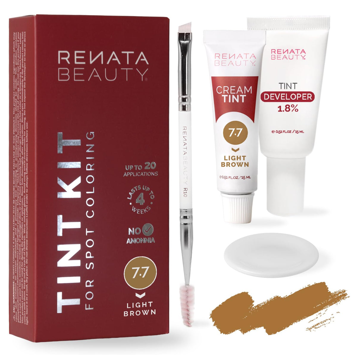 RB RENATA BEAUTY front packaging showing light brown kit and benefit of clear labeling