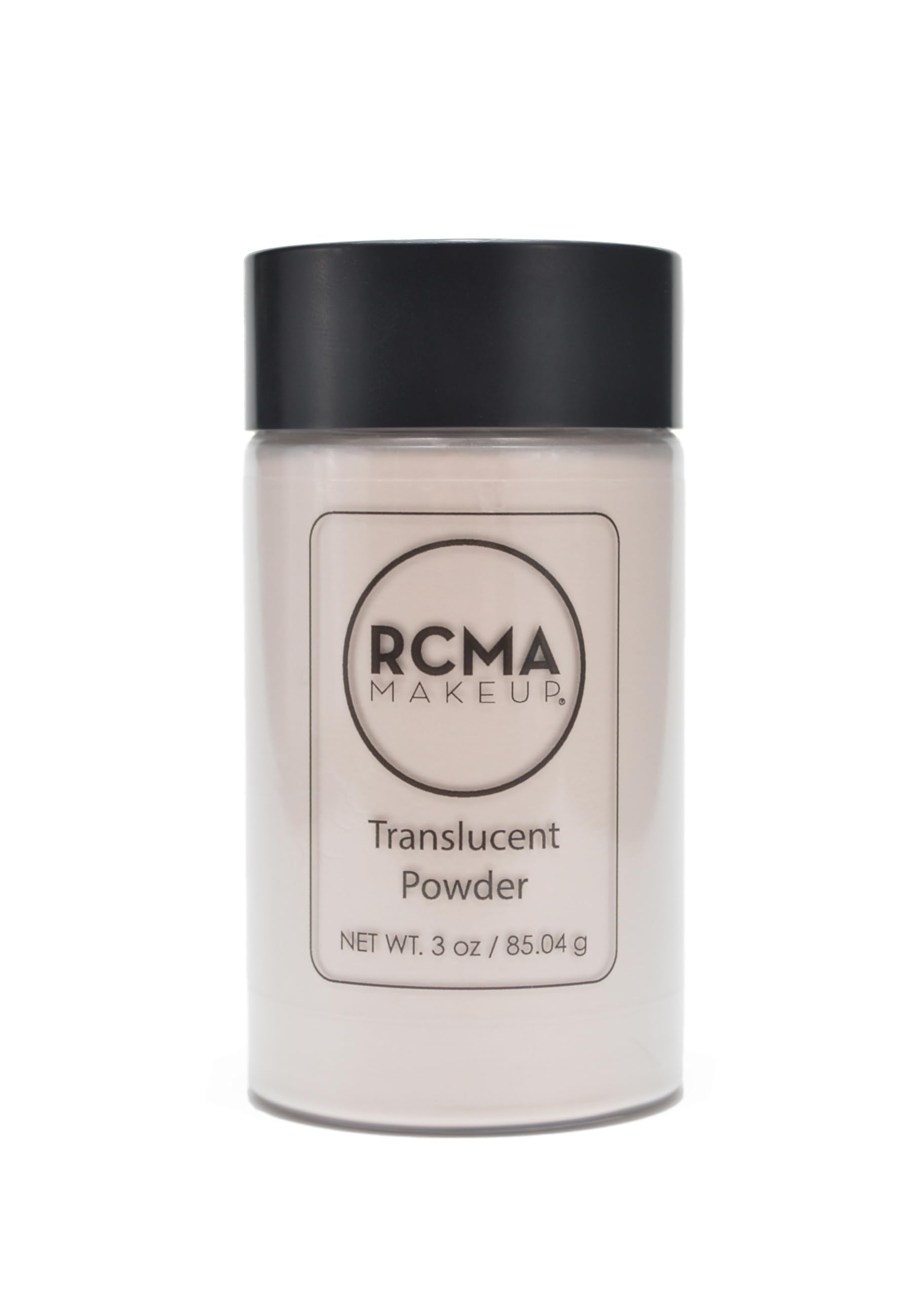 RCMA Makeup open pot close-up showing fine-milled powder texture for smooth application