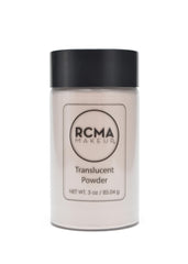RCMA Makeup open pot close-up showing fine-milled powder texture for smooth application