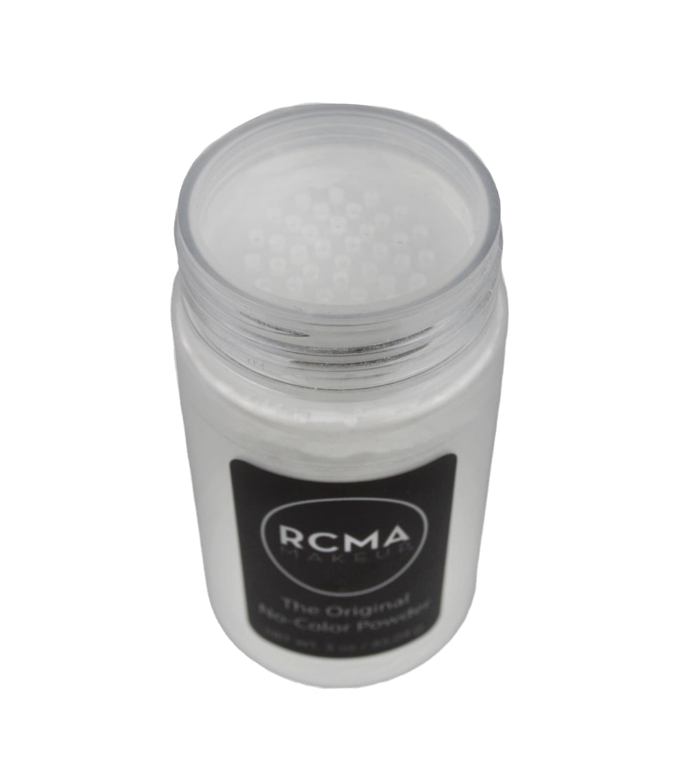 RCMA Makeup finely milled powder texture close-up demonstrating smooth finish