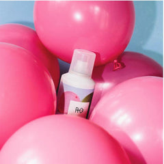 R+Co BALLOON label close-up highlighting ingredients and benefits
