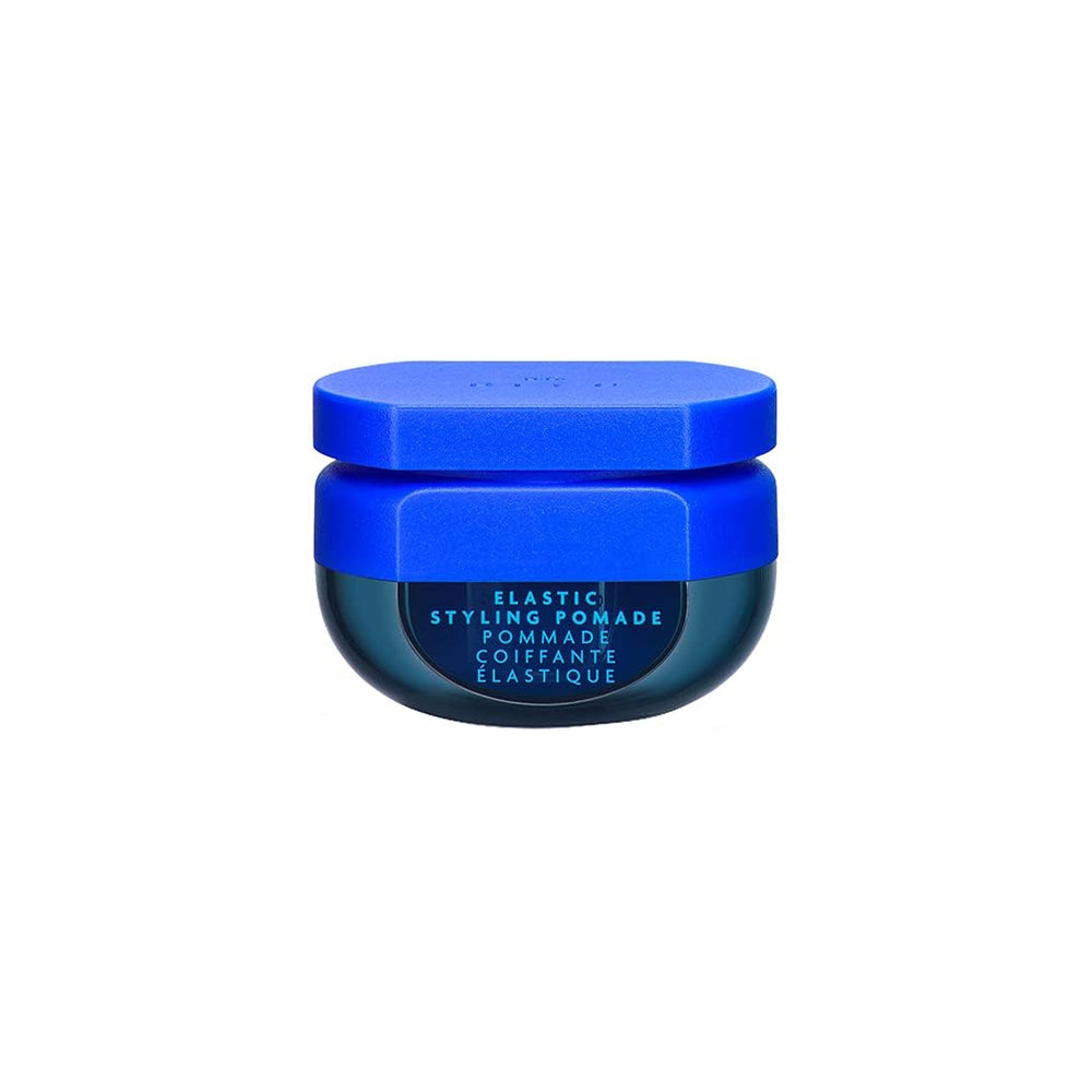 R+Co BLEU ELASTIC front jar showing label and 1.7 oz size for clear product identification and benefit